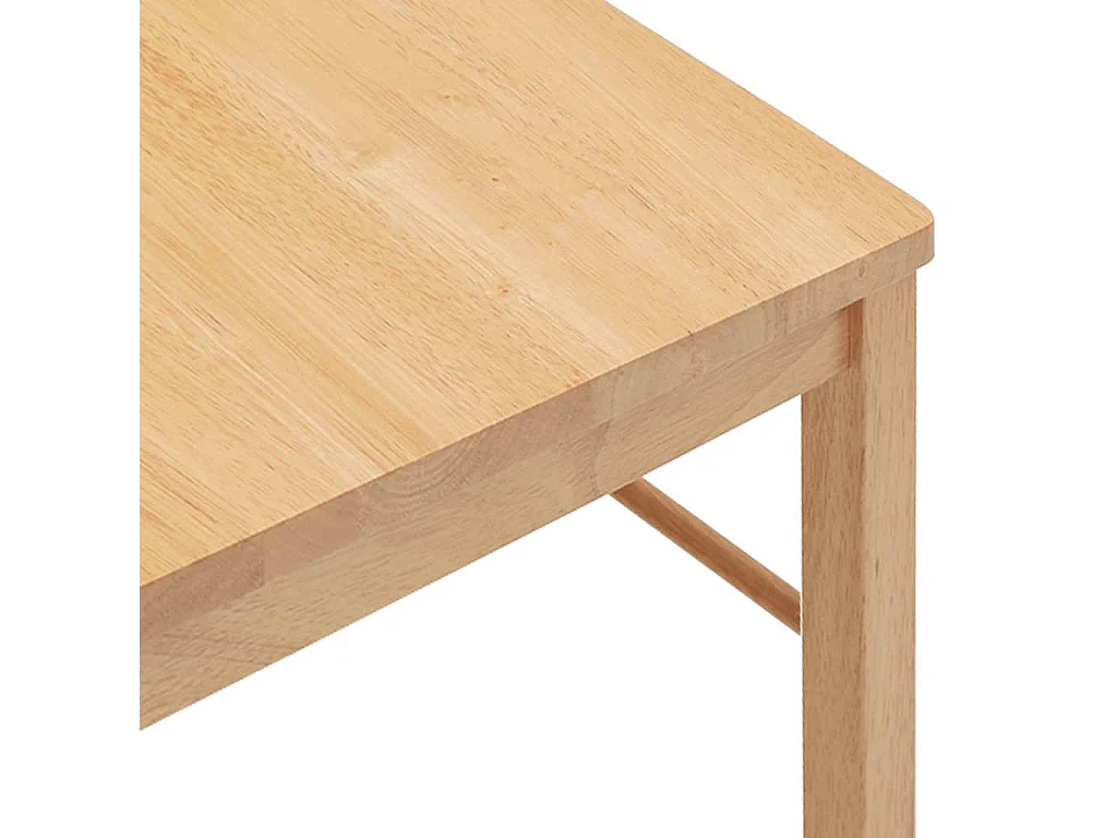 Chaises à manger 2 pcs bois massif caoutchouc