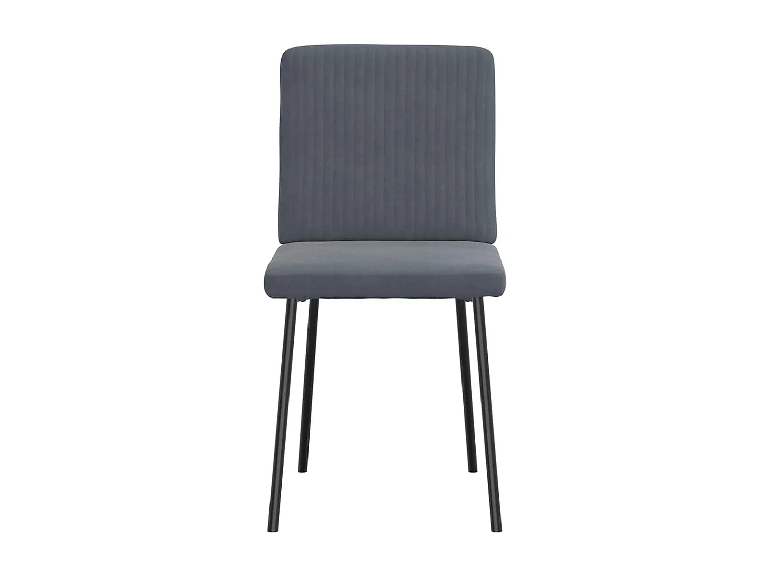 Set di 6 sedie da pranzo in velluto grigio scuro