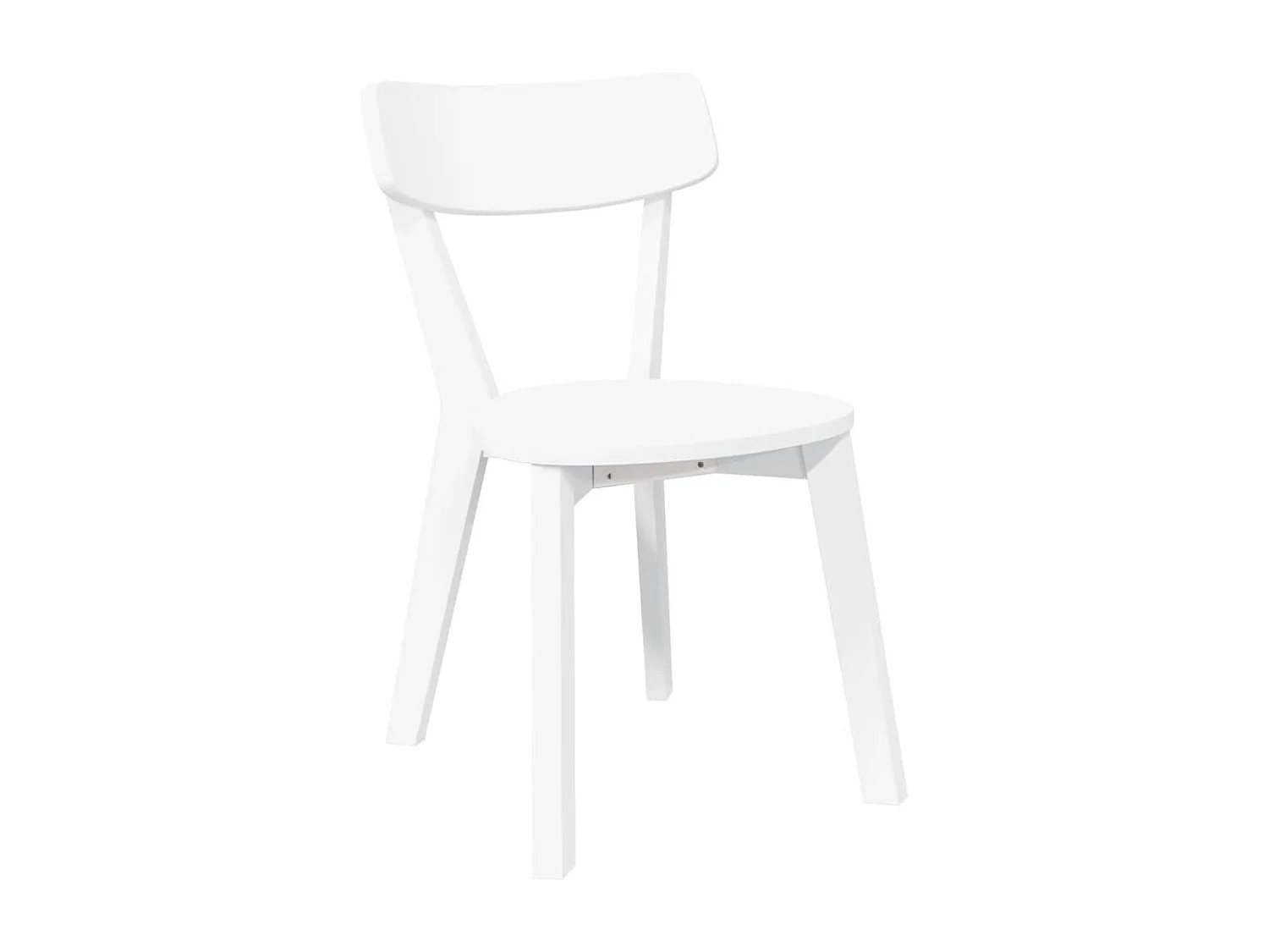 Chaises à manger 2 pcs blanc bois massif caoutchouc