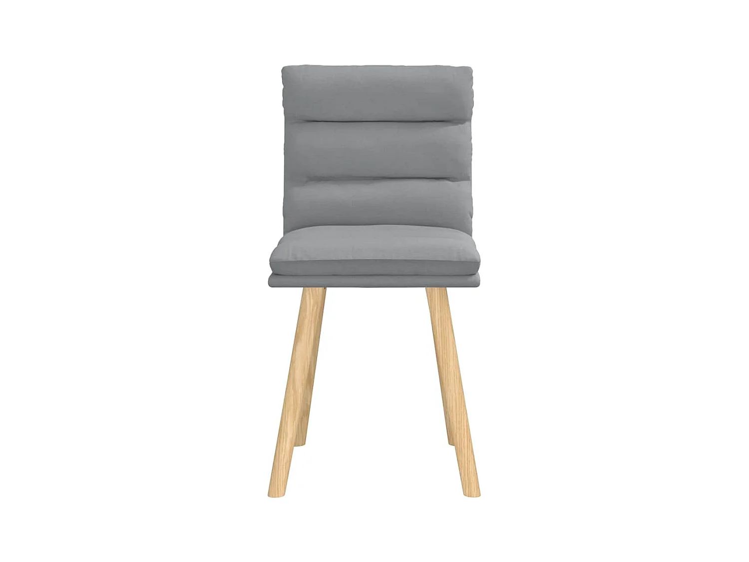 Set di 2 sedie da pranzo in tessuto grigio chiaro