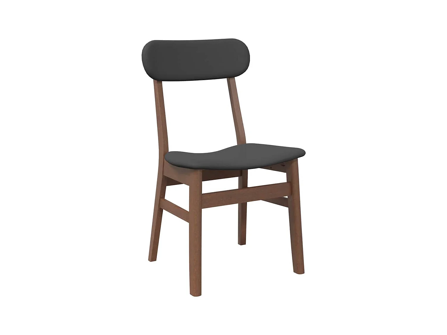 Chaises à manger coussins 2 pcs marron bois massif caoutchouc