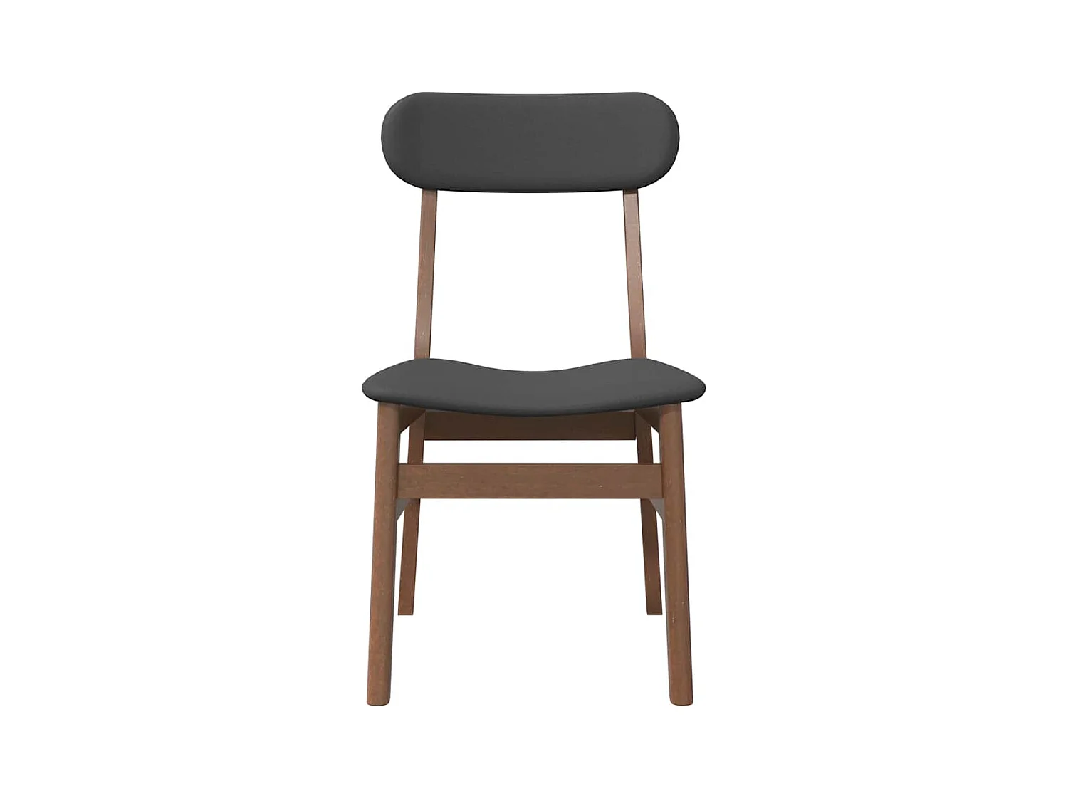 Chaises à manger coussins 2 pcs marron bois massif caoutchouc