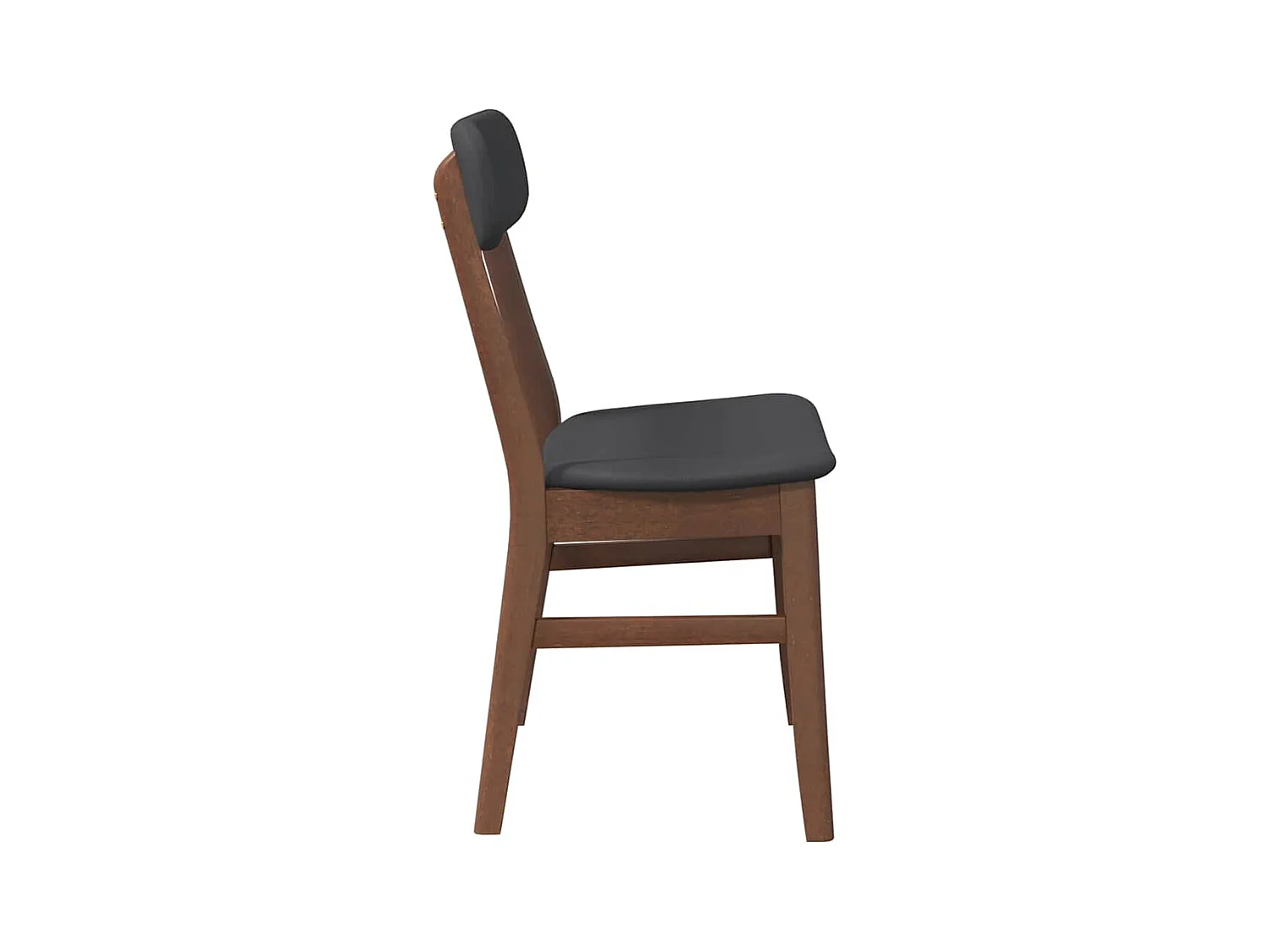 Chaises à manger coussins 2 pcs marron bois massif caoutchouc