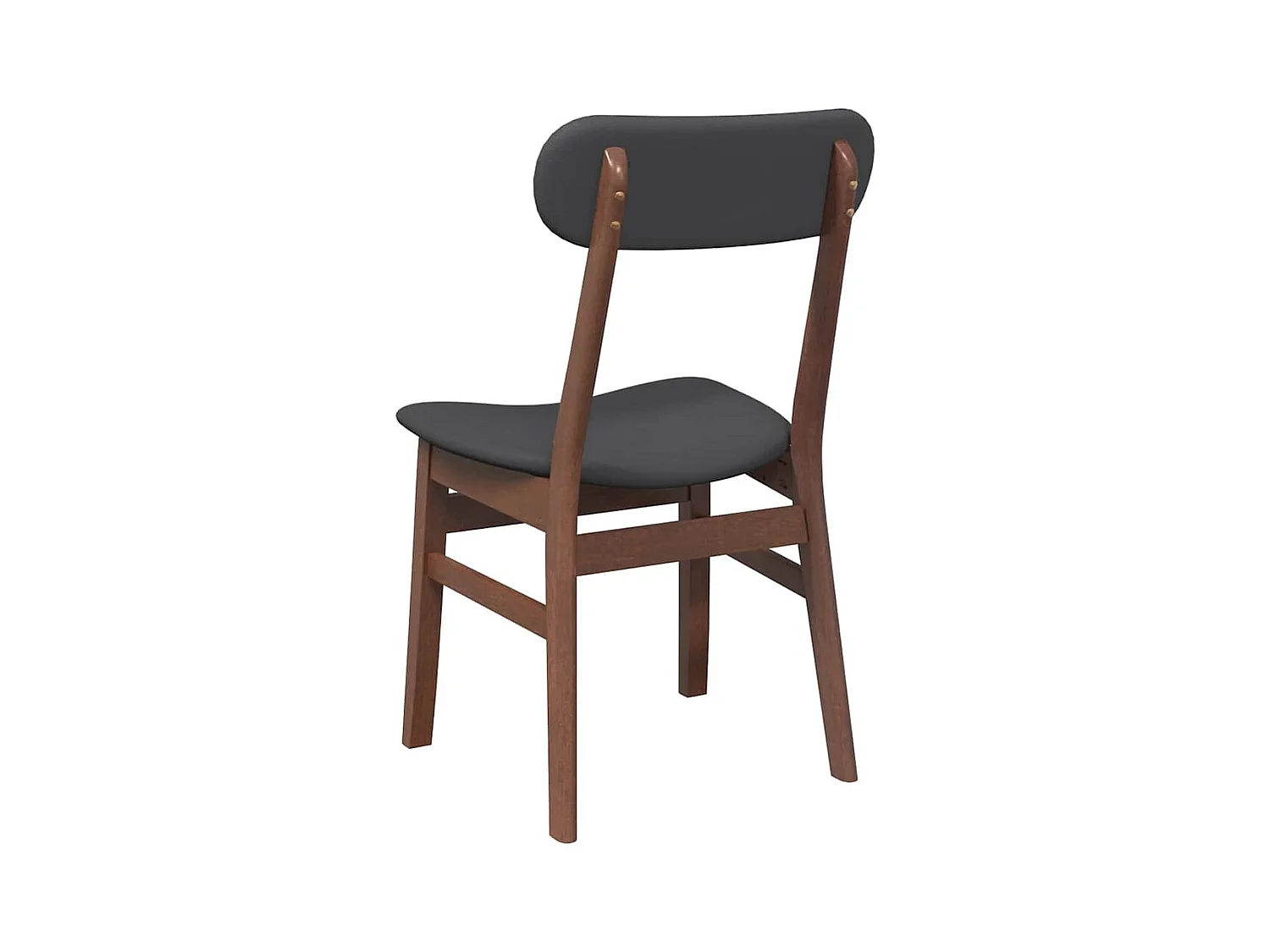 Chaises à manger coussins 2 pcs marron bois massif caoutchouc