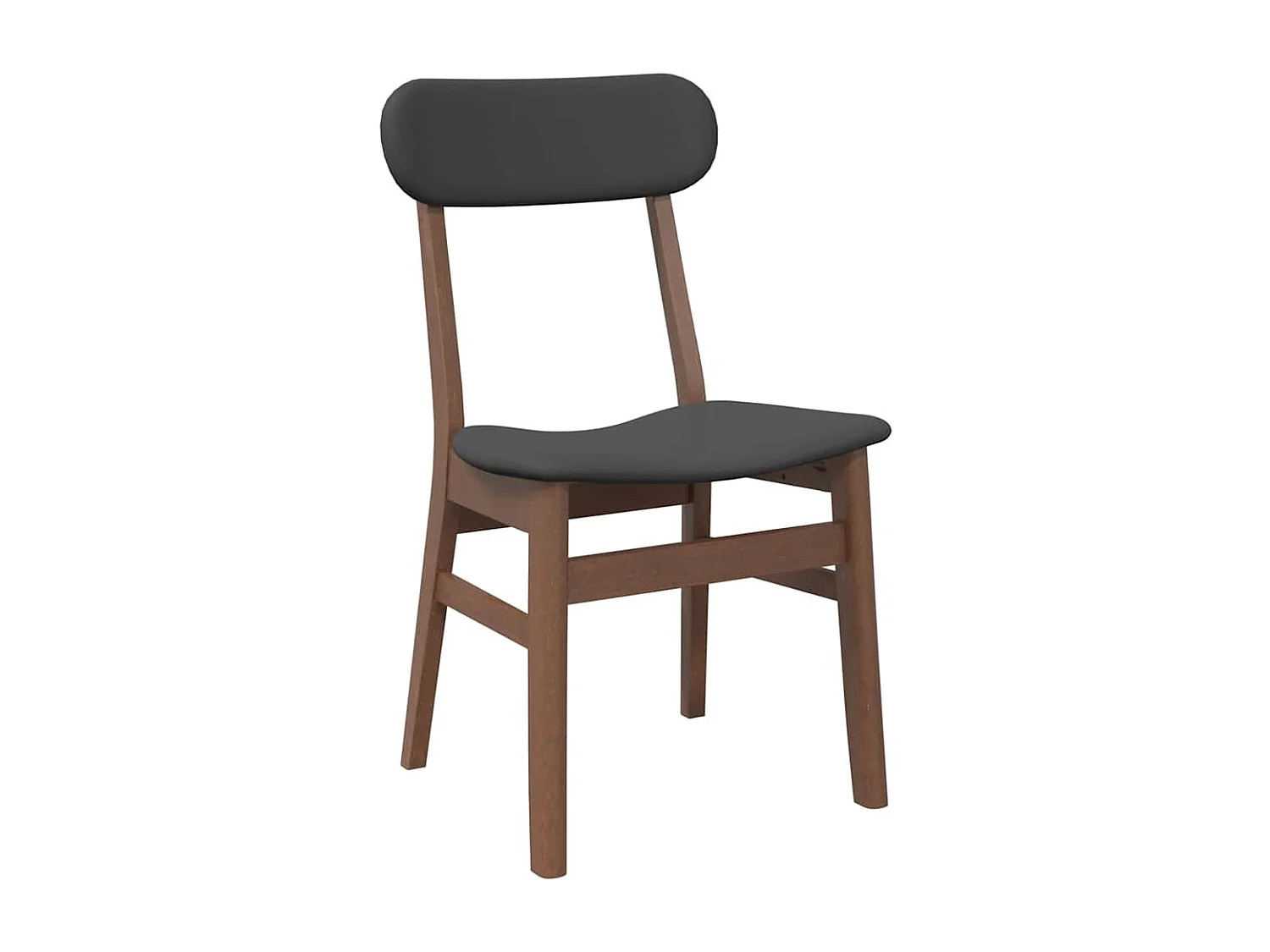 Chaises à manger coussins 2 pcs marron bois massif caoutchouc