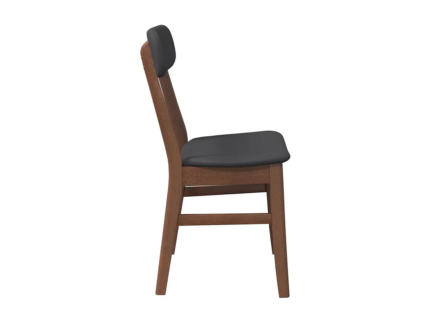 Chaises à manger coussins 2 pcs marron bois massif caoutchouc