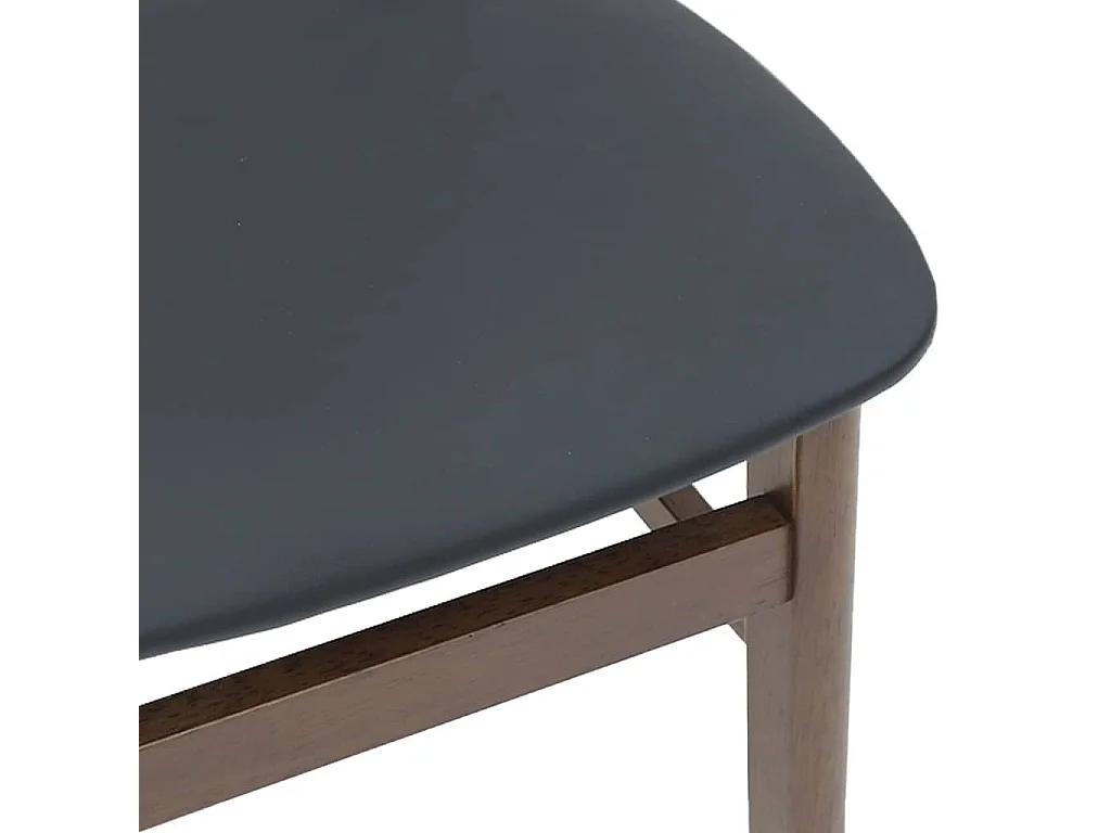 Chaises à manger coussins 2 pcs marron bois massif caoutchouc