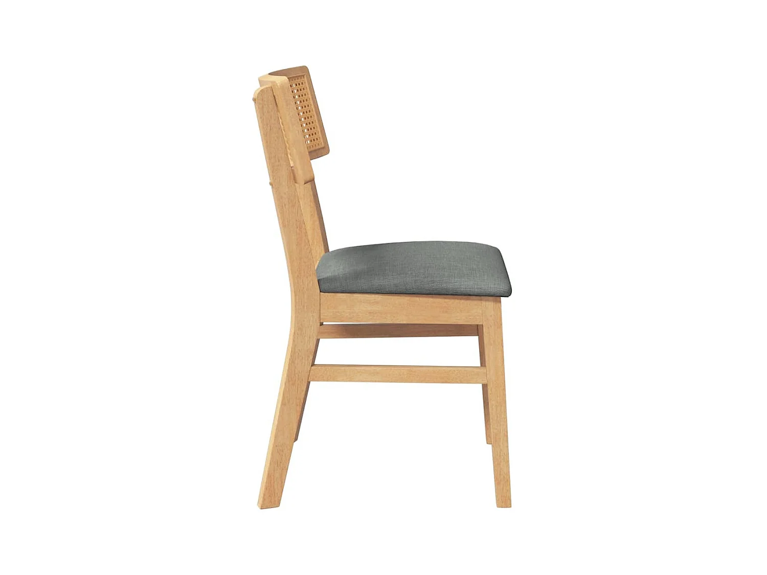 Chaises à manger coussins 2 pcs bois massif caoutchouc