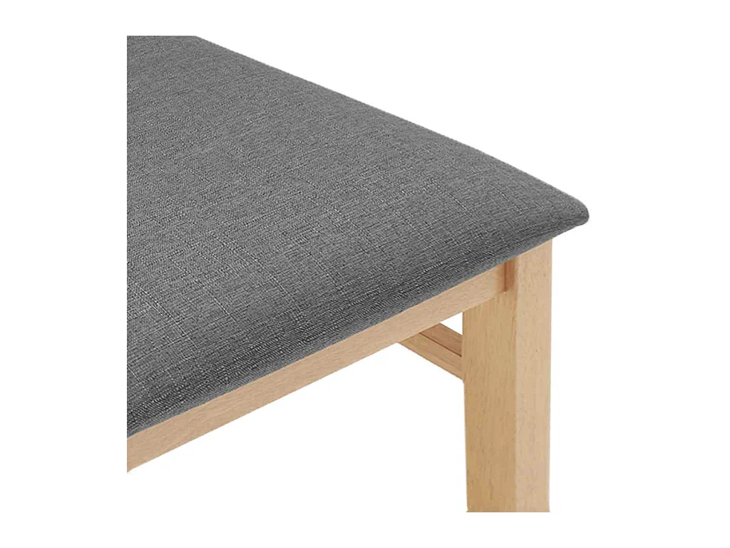 Chaises à manger coussins 2 pcs bois massif caoutchouc