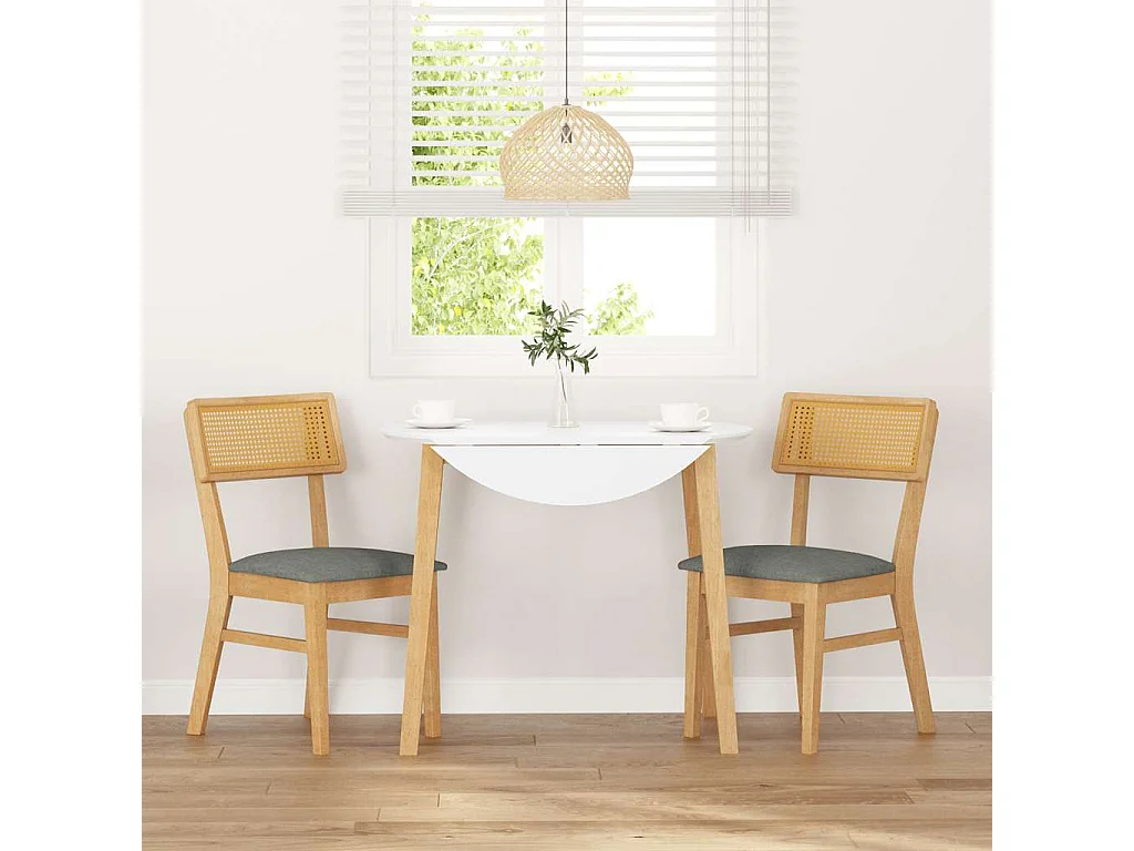 Cuscini per sedie da pranzo 2 pezzi in legno massello e gomma