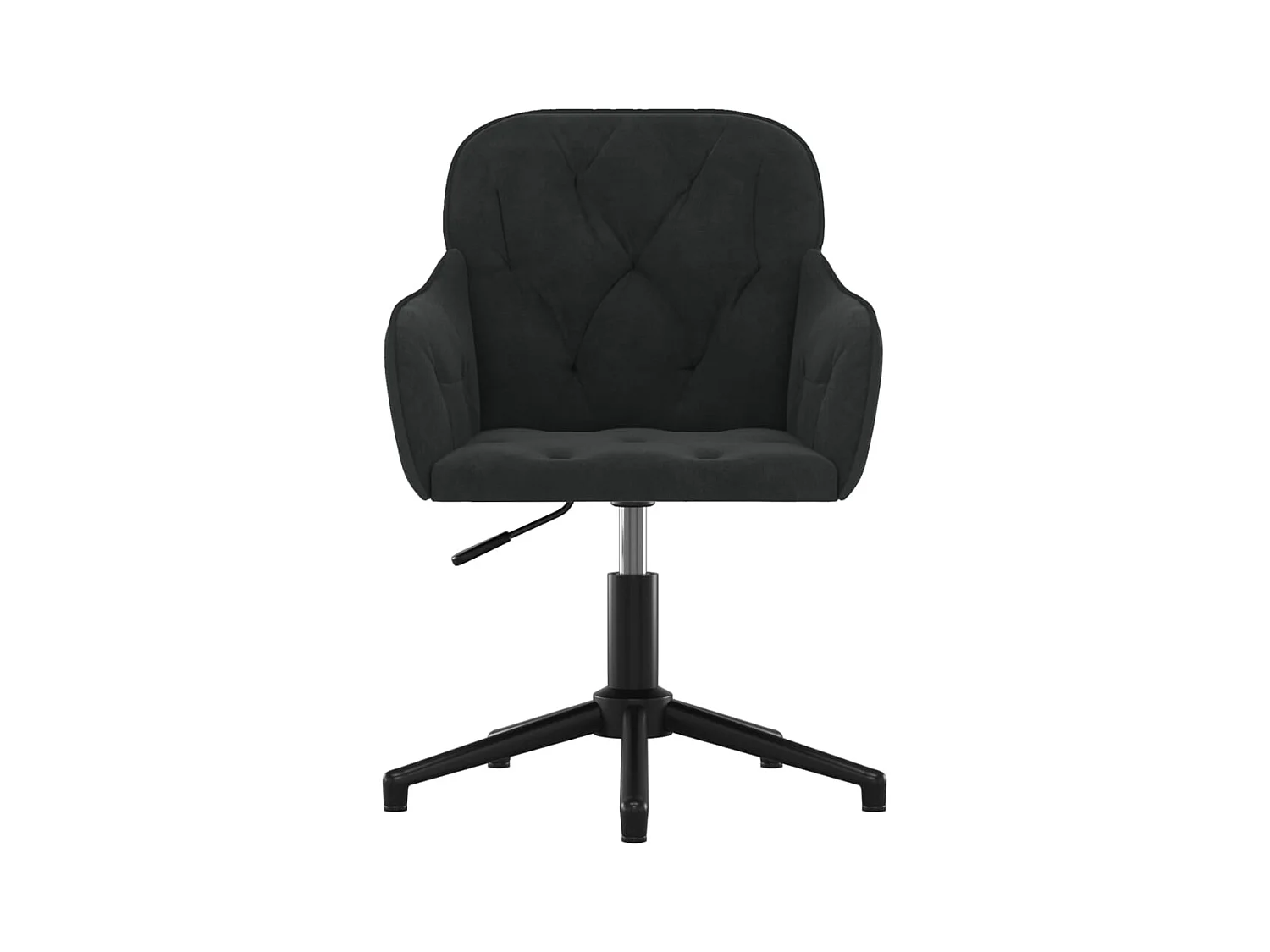 Juego de 2 sillas de comedor giratorias de terciopelo negro