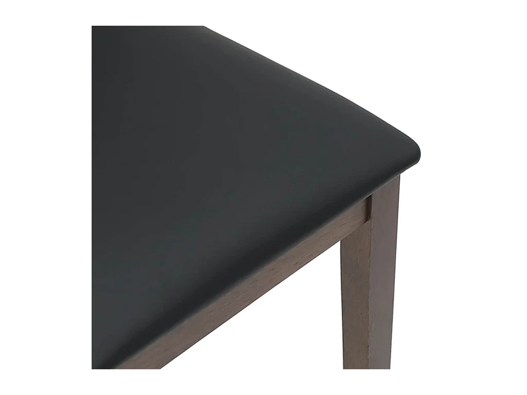 Chaises à manger coussins 2 pcs marron bois massif caoutchouc