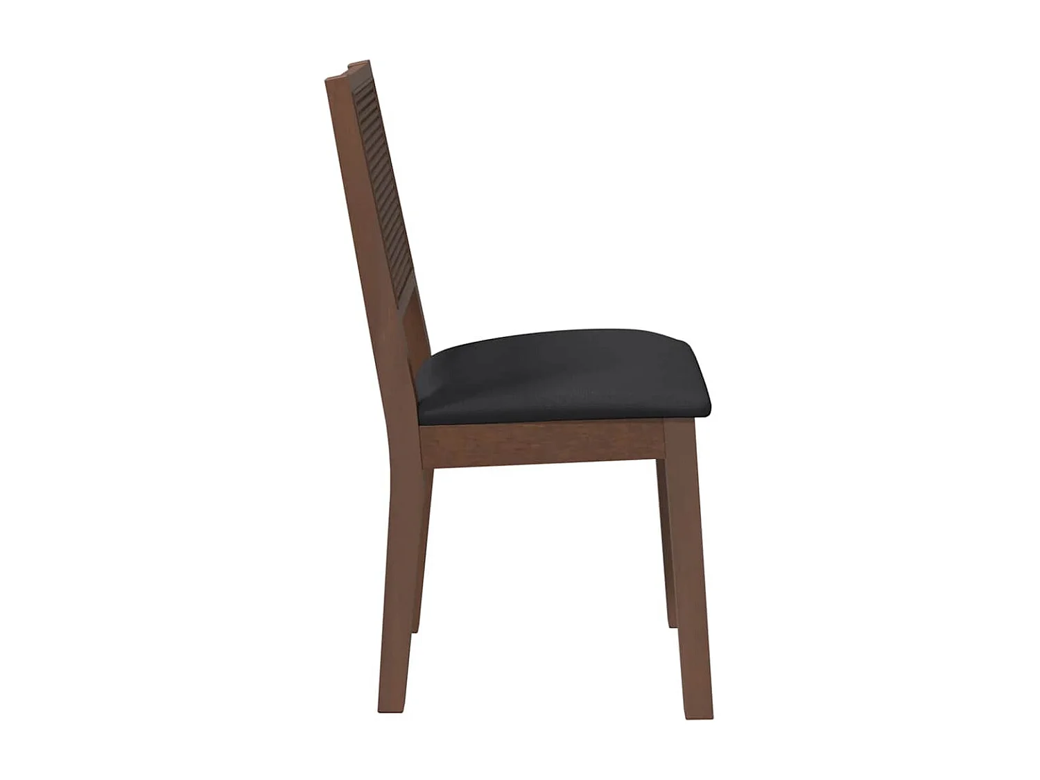 Chaises à manger coussins 2 pcs marron bois massif caoutchouc