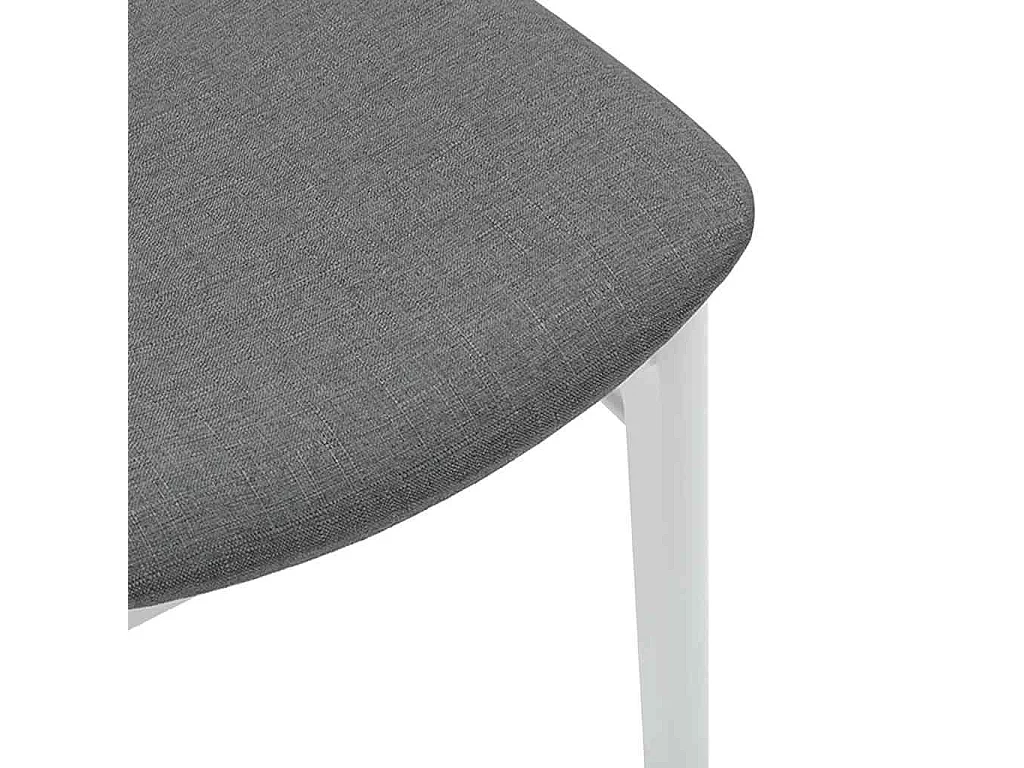 Chaises à manger coussins 2 pcs blanc bois massif caoutchouc