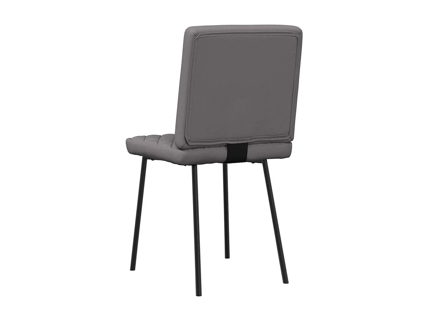 Eetkamerstoelen set van 2 grijs imitatieleer