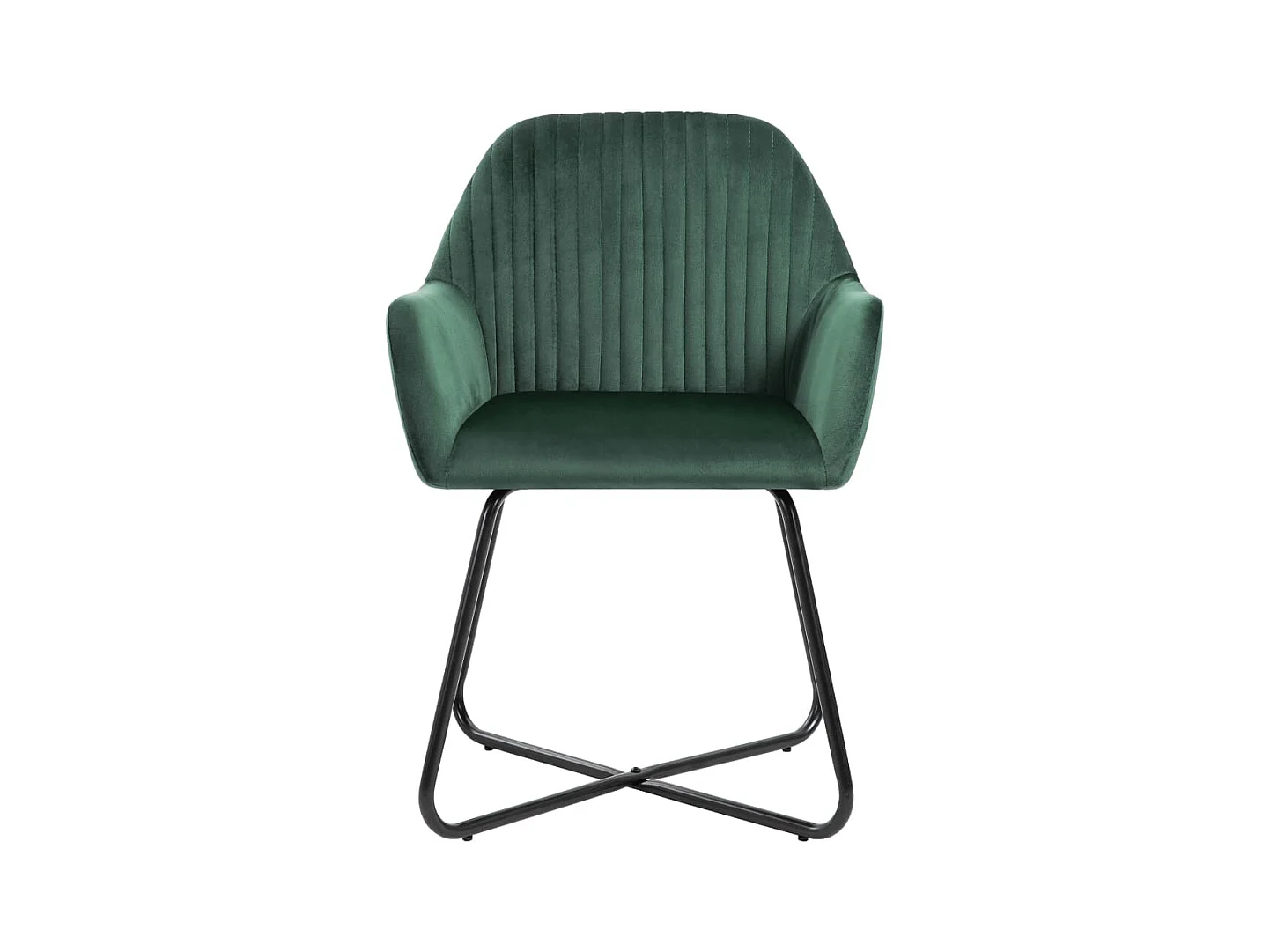 Eetkamerstoelen set van 6 groene fluwelen