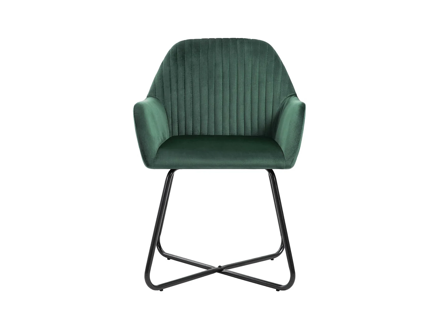 Eetkamerstoelen set van 6 groene fluwelen