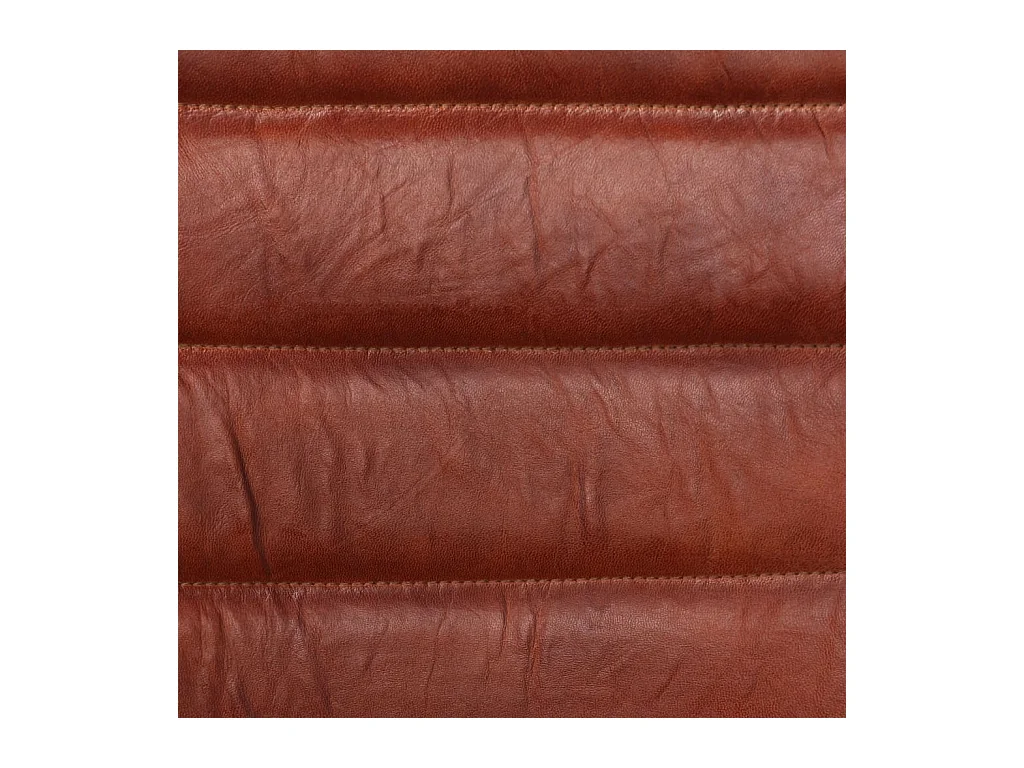 Chaises à manger lot de 2 marron cuir véritable