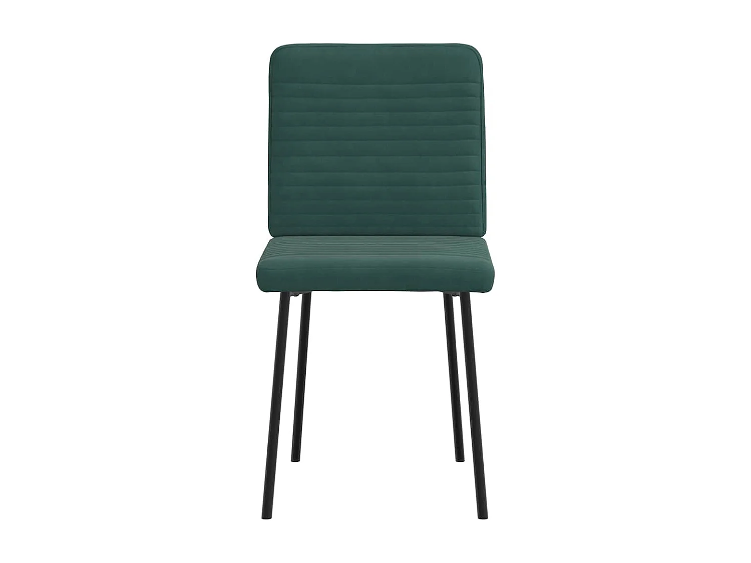 Juego de 4 sillas de comedor de terciopelo verde oscuro