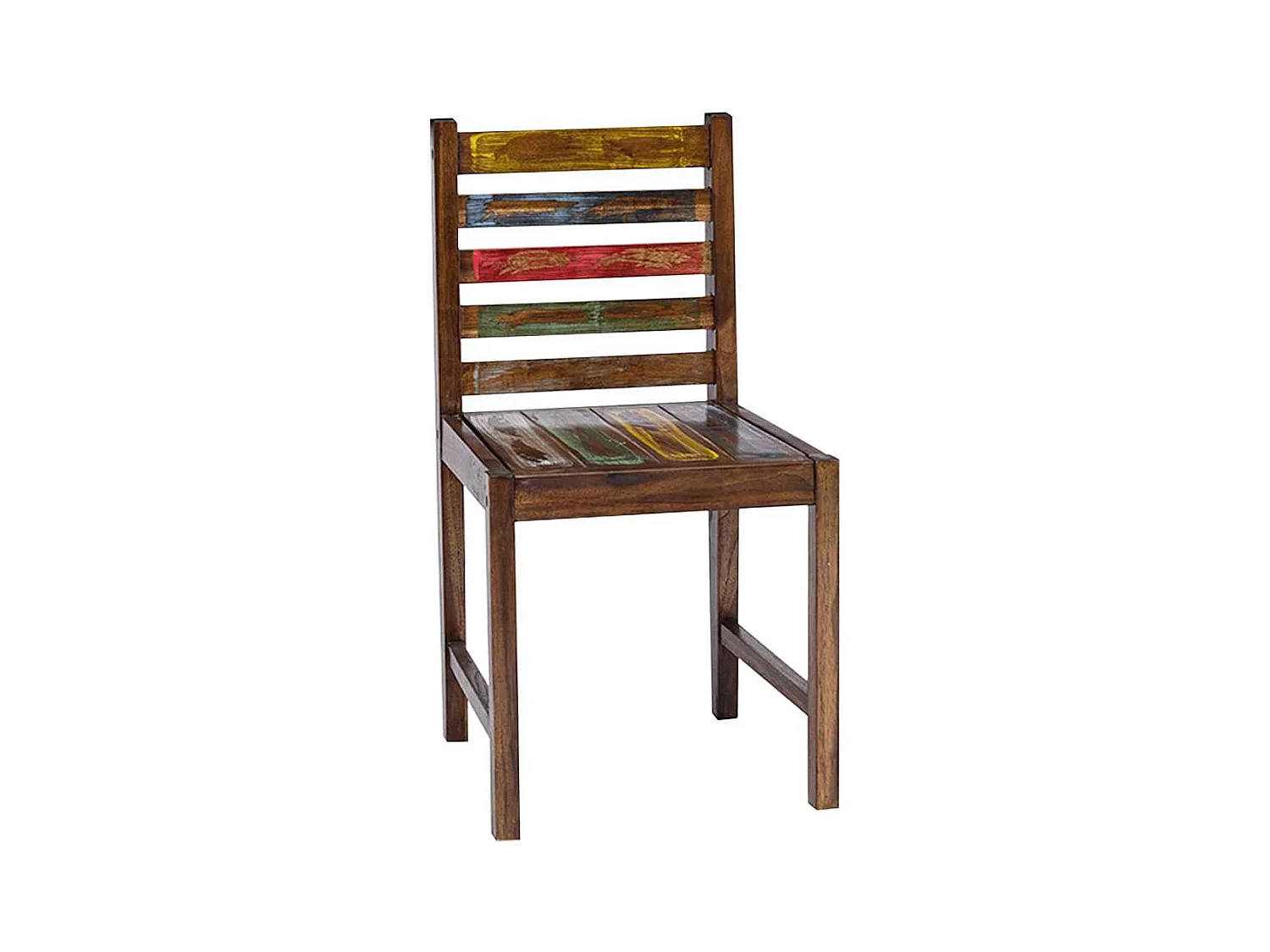 Chaises à manger lot de 2 bois de récupération solide