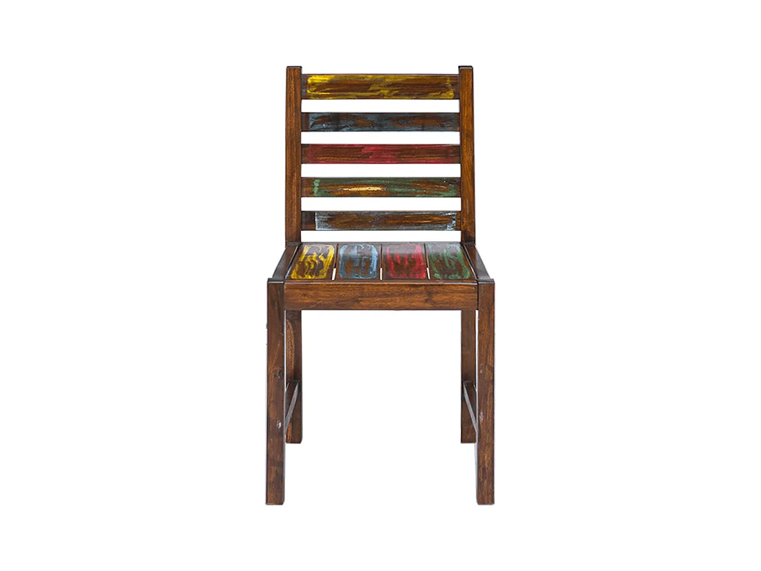 Chaises à manger lot de 2 bois de récupération solide