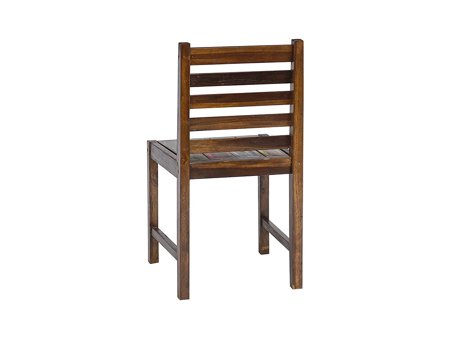 Chaises à manger lot de 2 bois de récupération solide