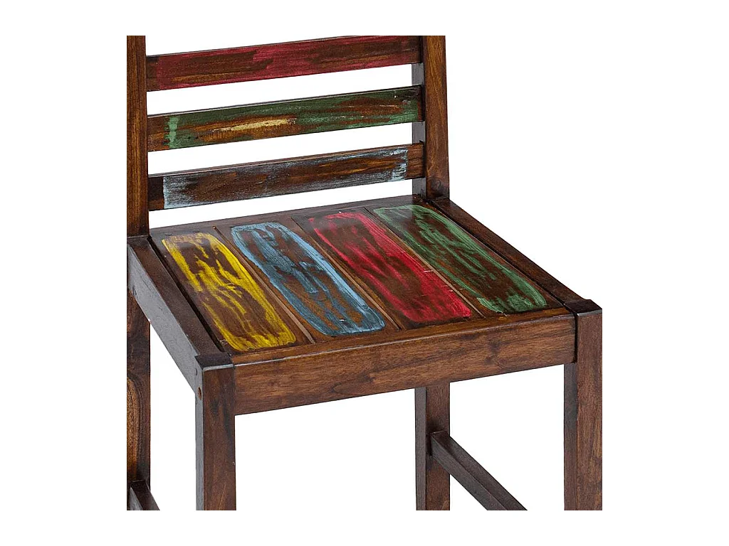 Chaises à manger lot de 2 bois de récupération solide