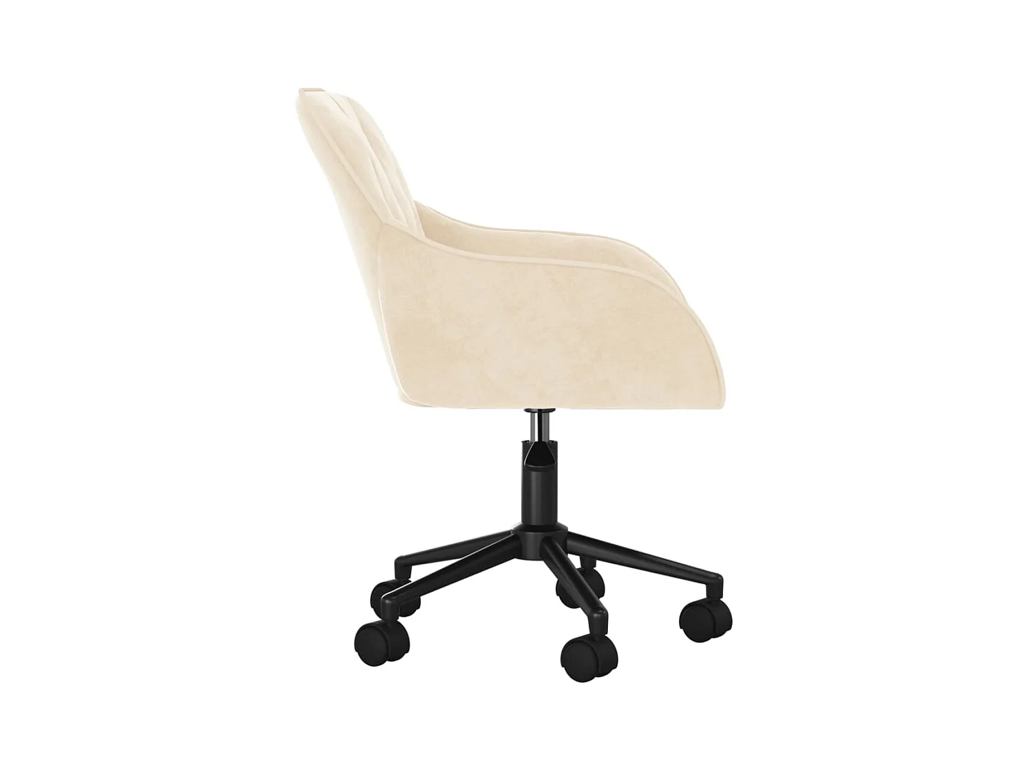 Chaises pivotantes à manger lot de 2 Crème Velours