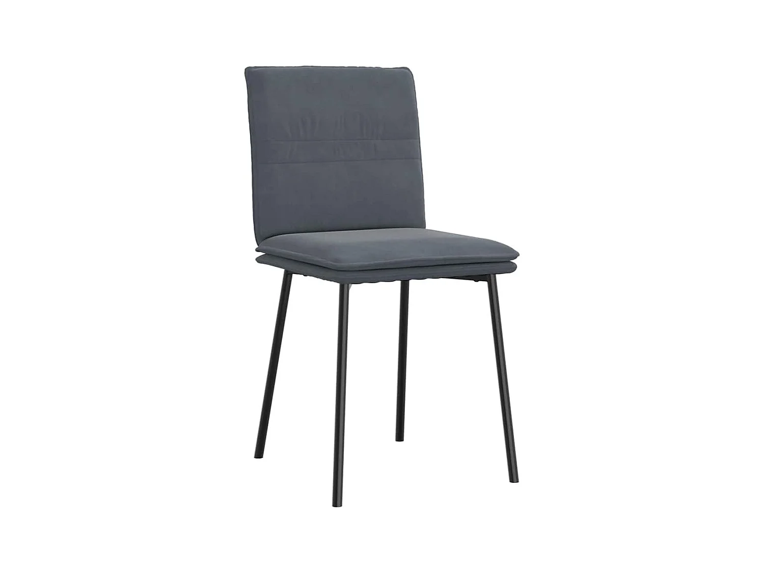 Chaises à manger lot de 4 Gris foncé Velours