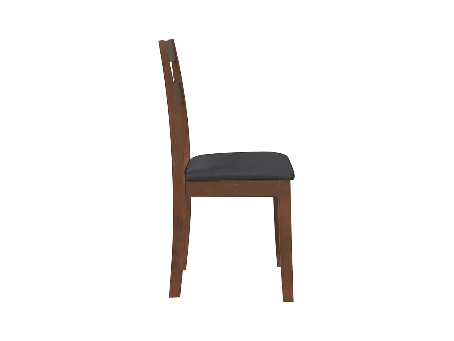 Chaises à manger coussins 2 pcs marron bois massif caoutchouc