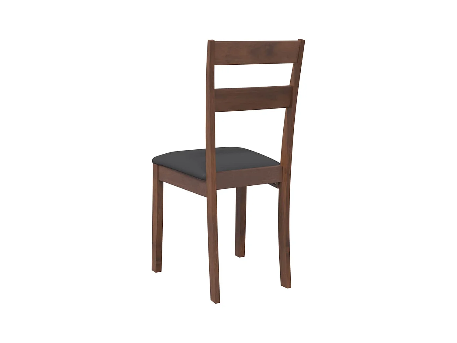 Chaises à manger coussins 2 pcs marron bois massif caoutchouc