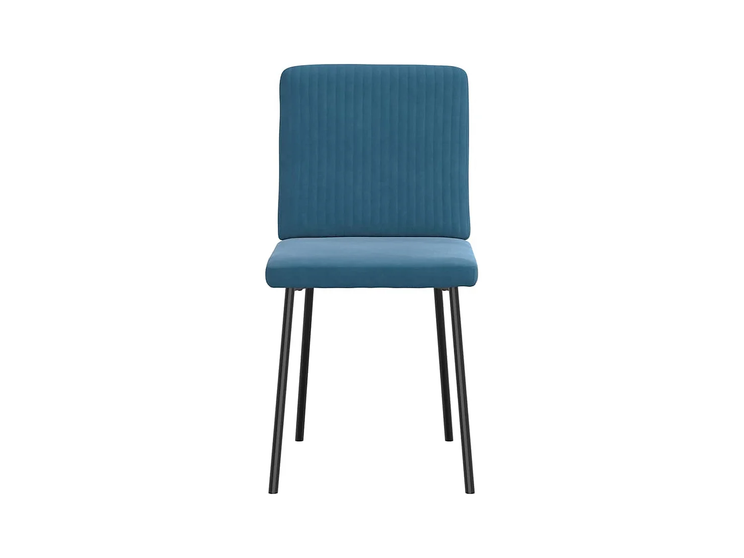 Chaises à manger lot de 2 Bleu Velours