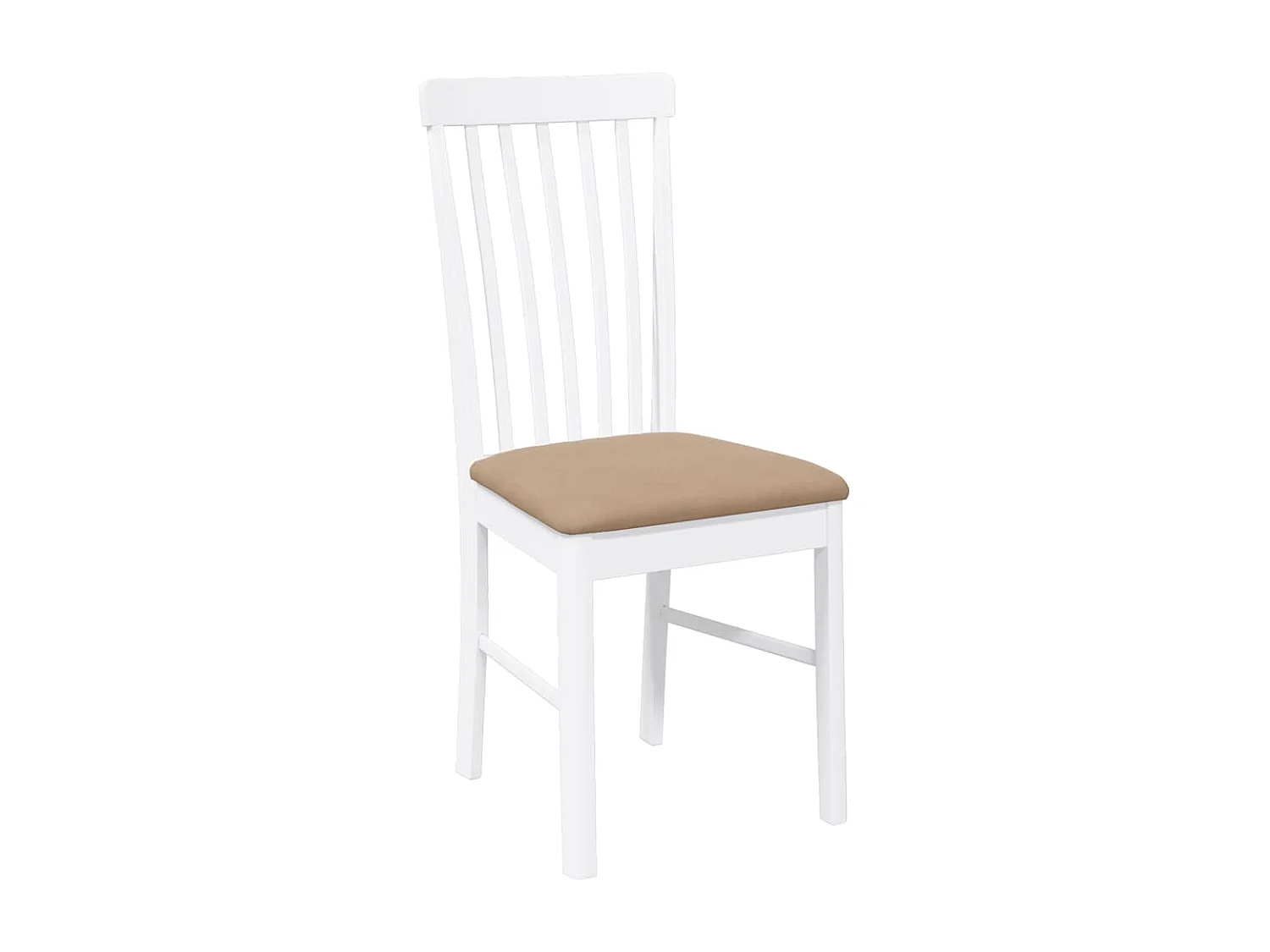 Chaises à manger coussins 2 pcs blanc bois massif caoutchouc