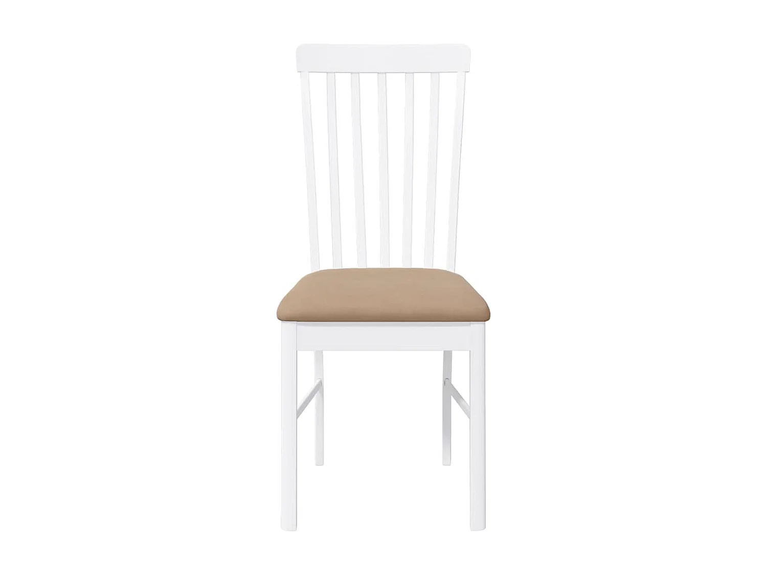 Chaises à manger coussins 2 pcs blanc bois massif caoutchouc