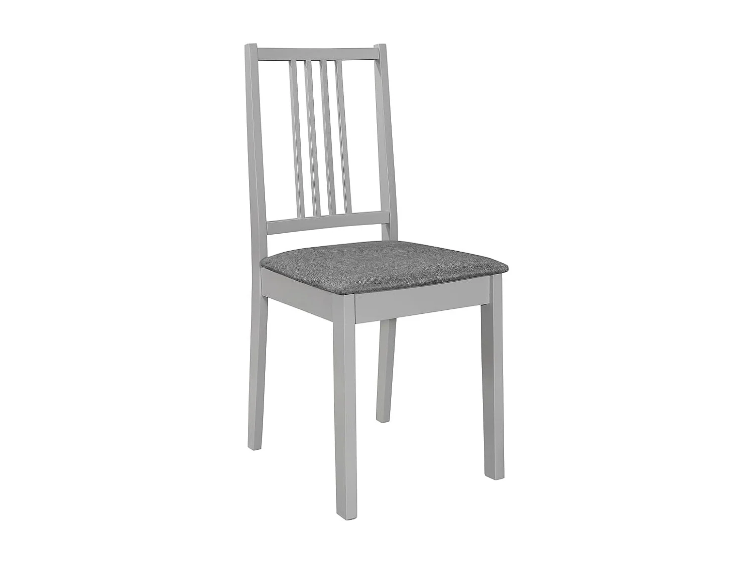 Chaises à manger avec coussins lot de 2 gris bois solide