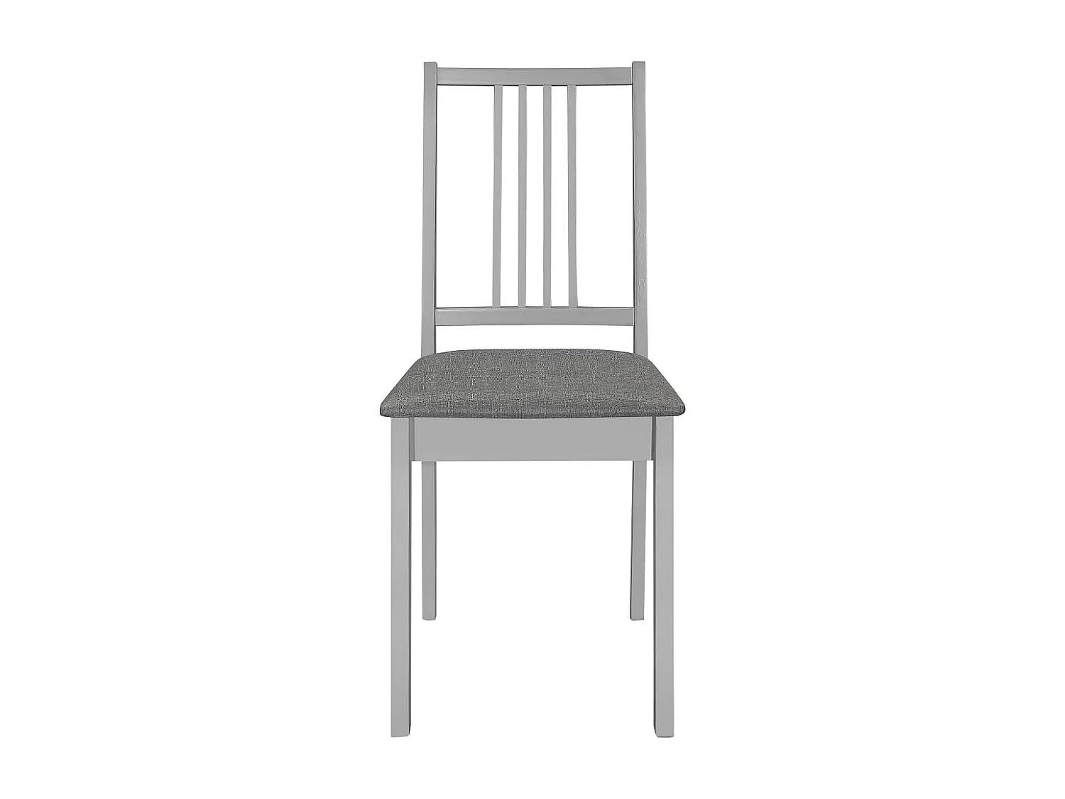 Chaises à manger avec coussins lot de 2 gris bois solide