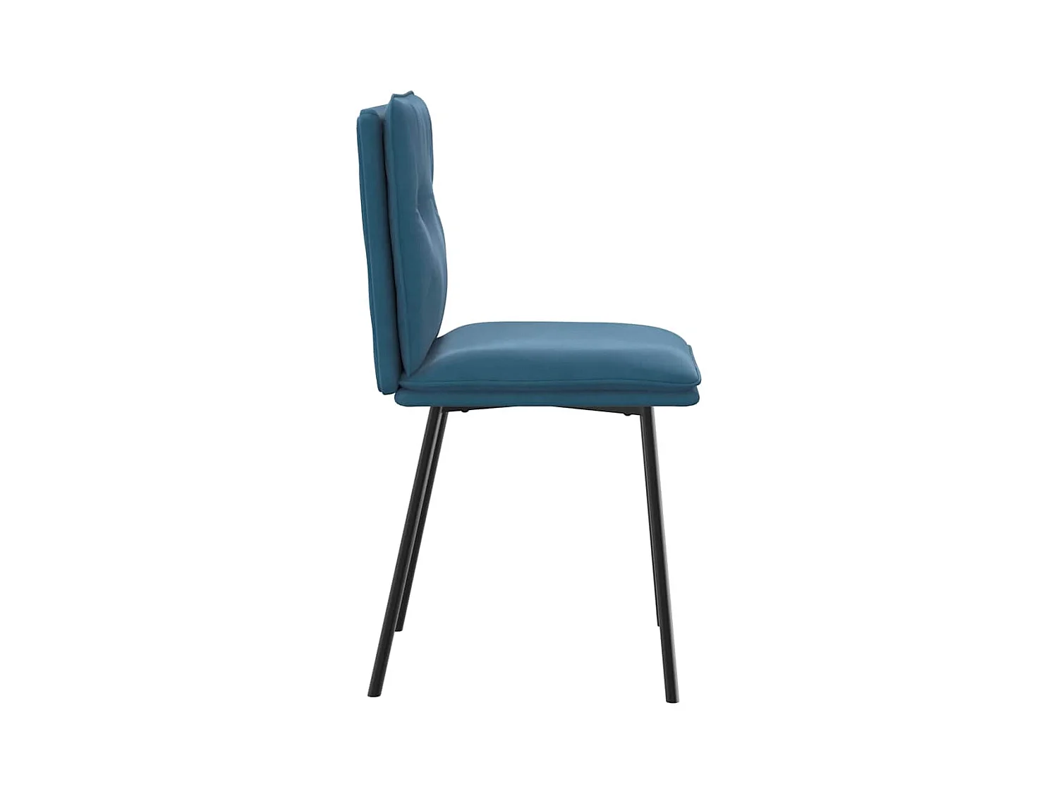 Eetkamerstoelen set van 6 blauw fluweel