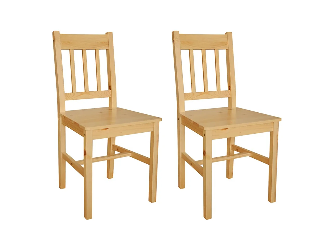 Chaises à manger lot de 2 bois de pin