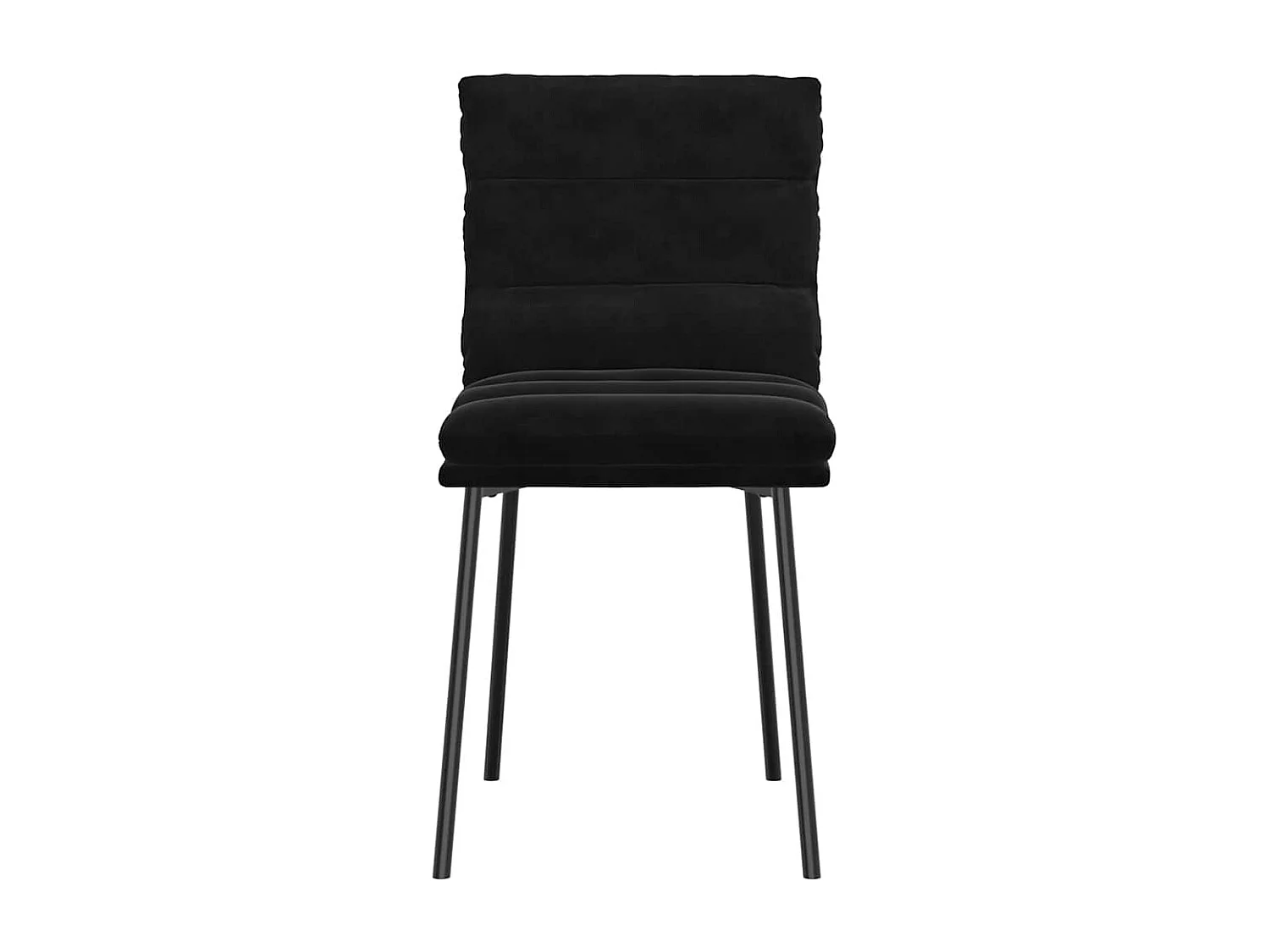 Set di 2 sedie da pranzo in velluto nero