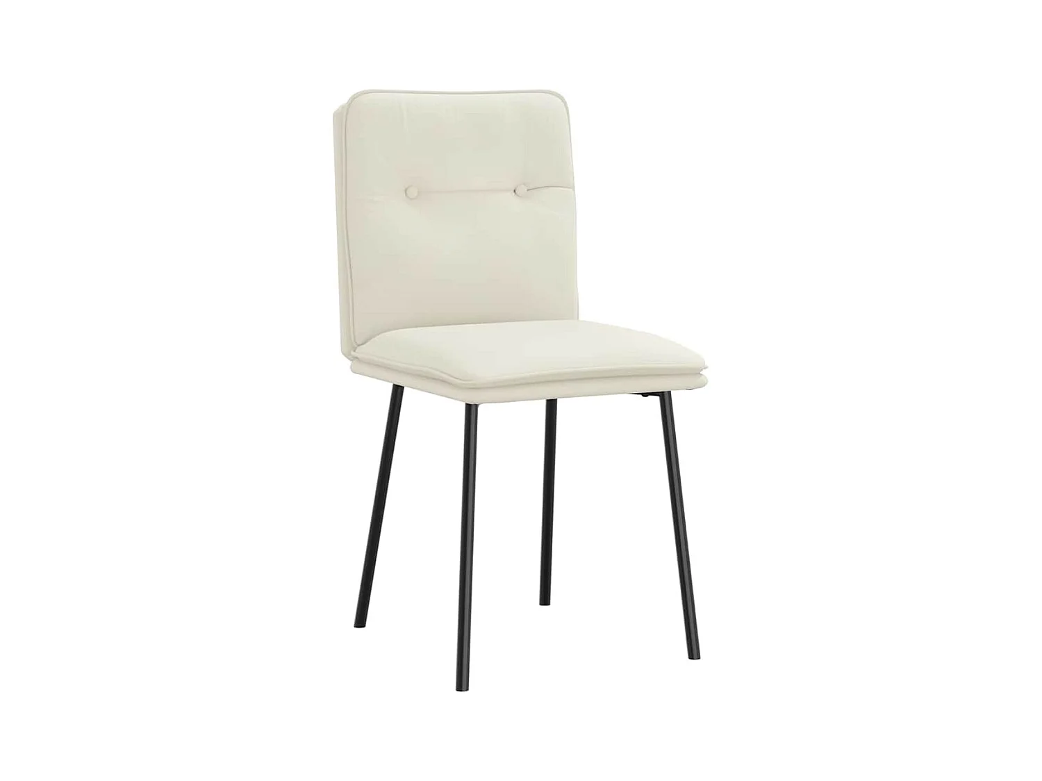 Chaises à manger lot de 2 Crème Velours