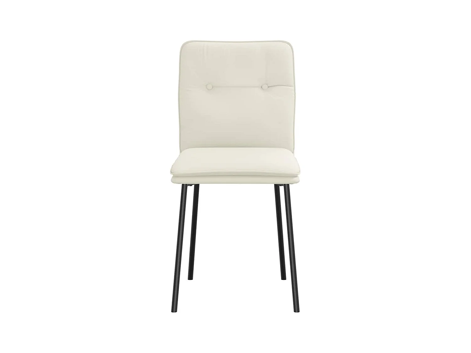 Chaises à manger lot de 2 Crème Velours