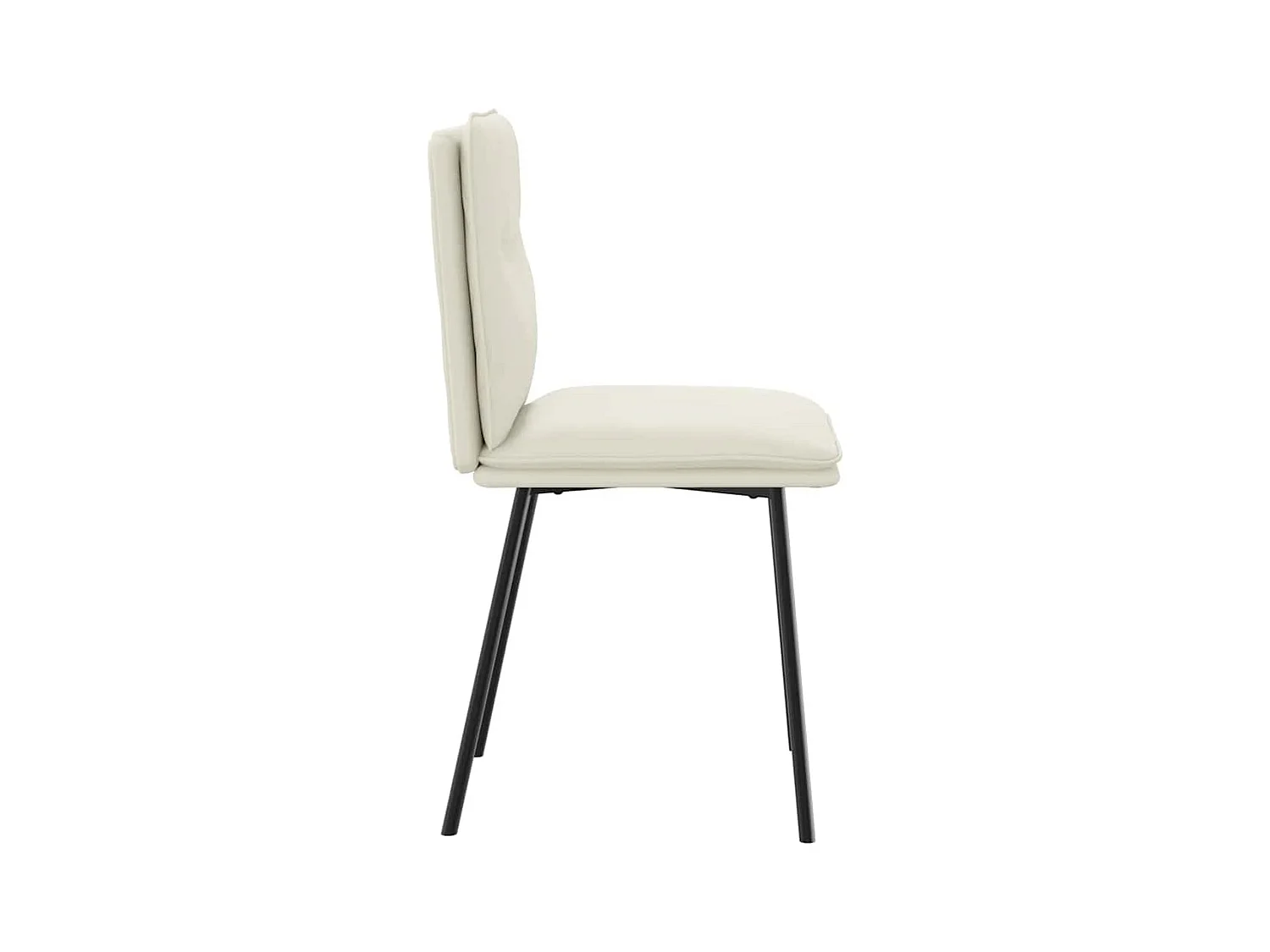 Chaises à manger lot de 2 Crème Velours