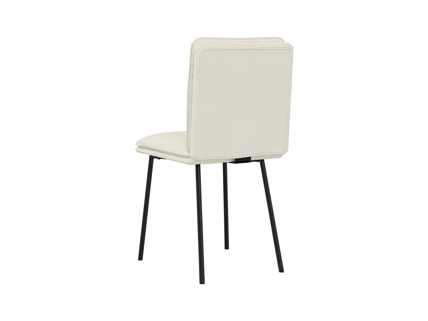 Chaises à manger lot de 2 Crème Velours