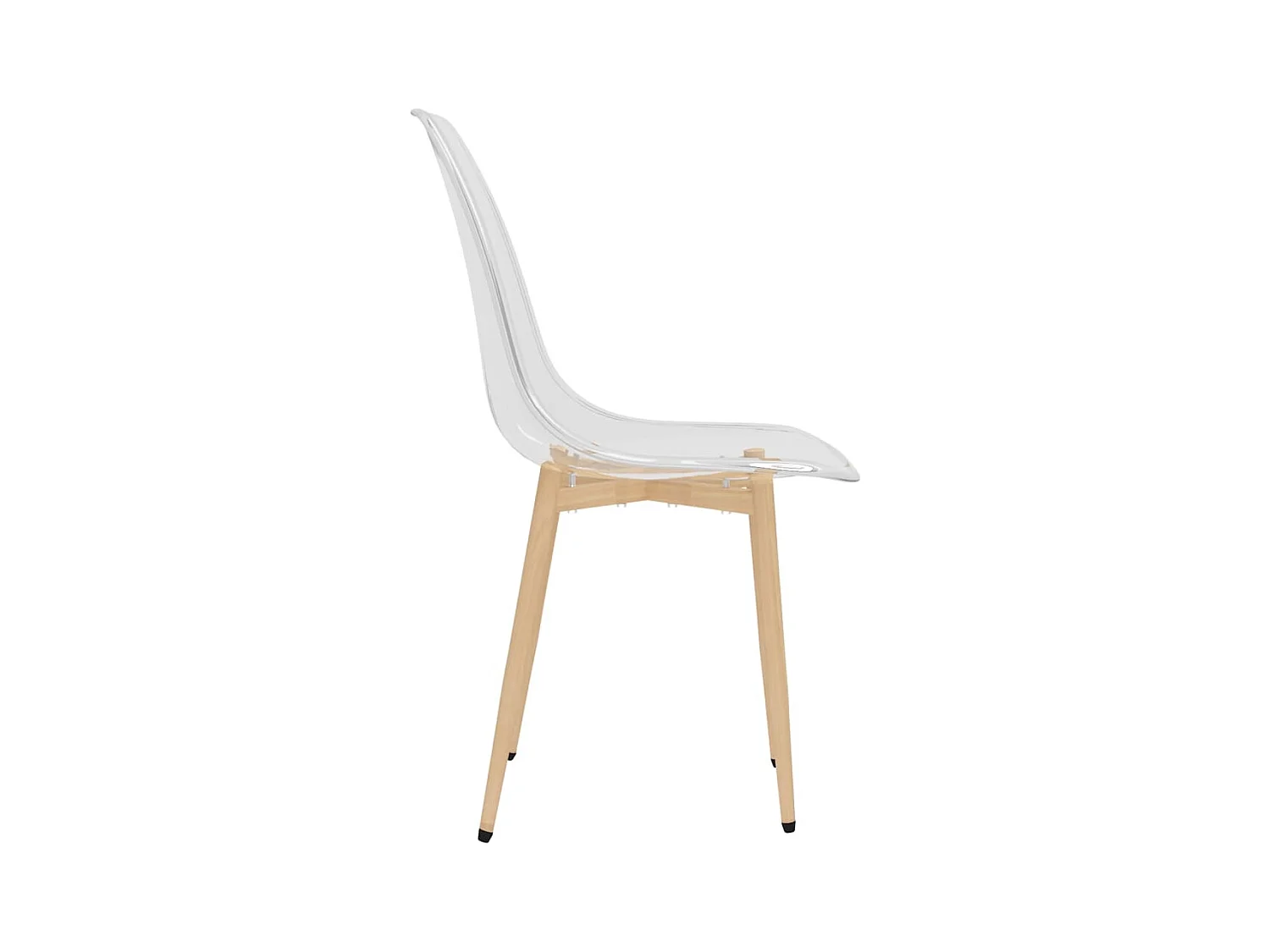 Juego de 6 sillas de comedor de PET transparente