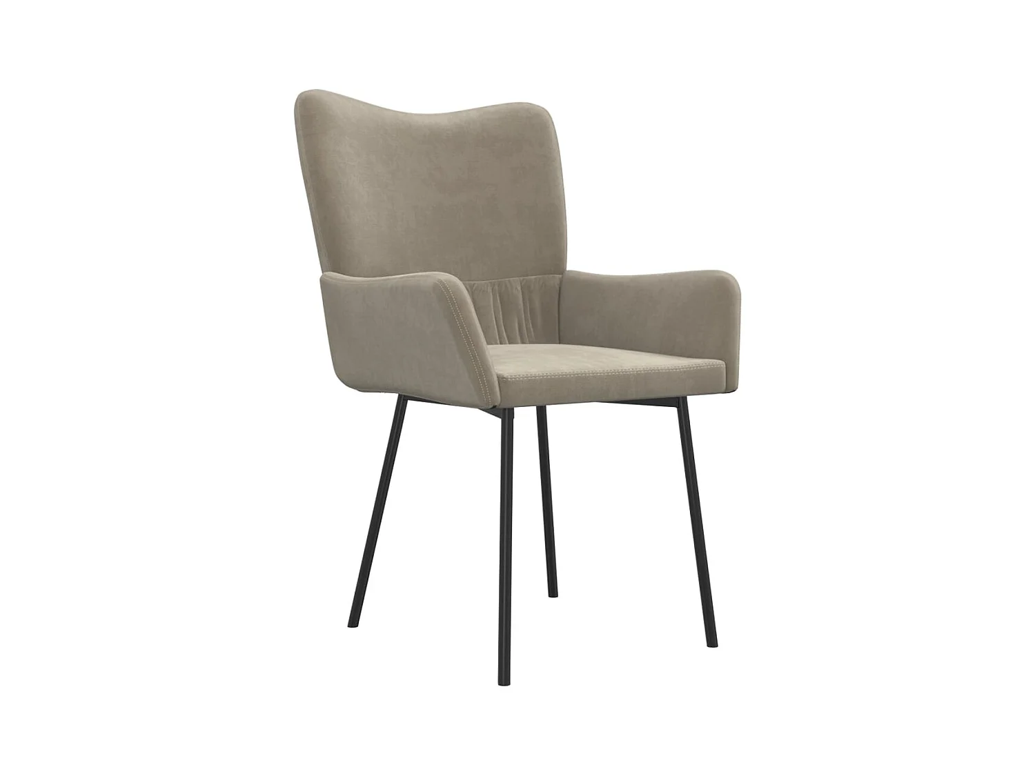 Eetkamerstoelen set van 2 Lichtgrijs Fluweel