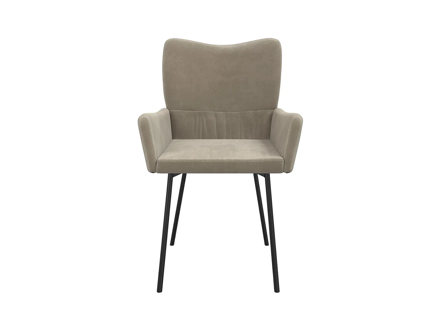 Eetkamerstoelen set van 2 Lichtgrijs Fluweel