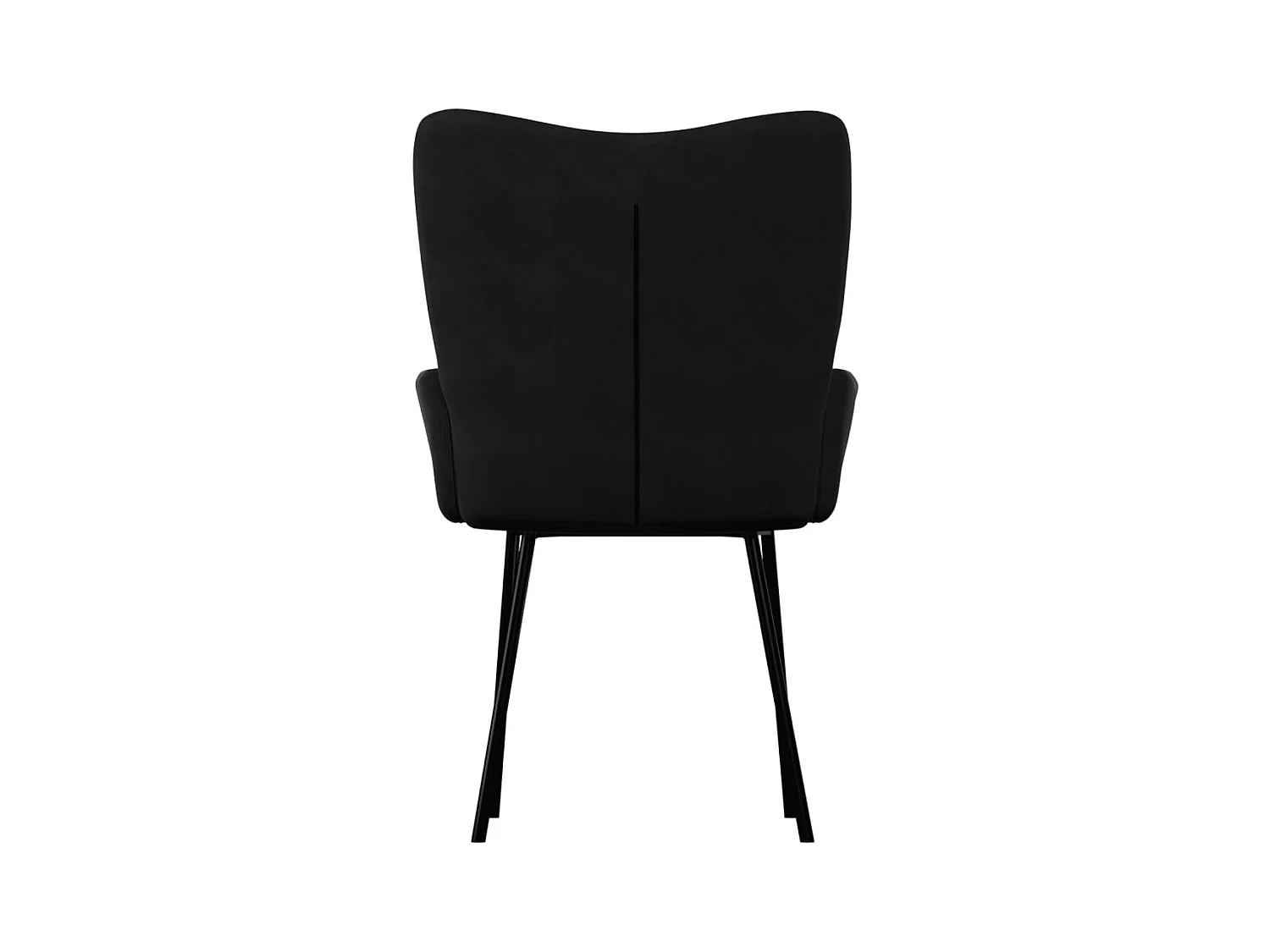 Chaises à manger lot de 2 Noir Velours