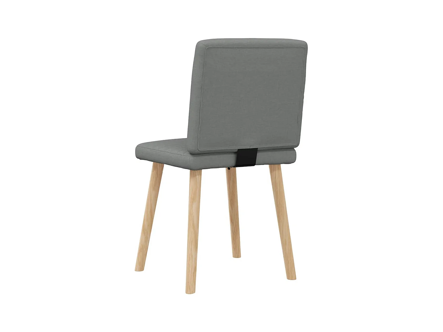 Eetkamerstoelen set van 2 donkergrijze stof