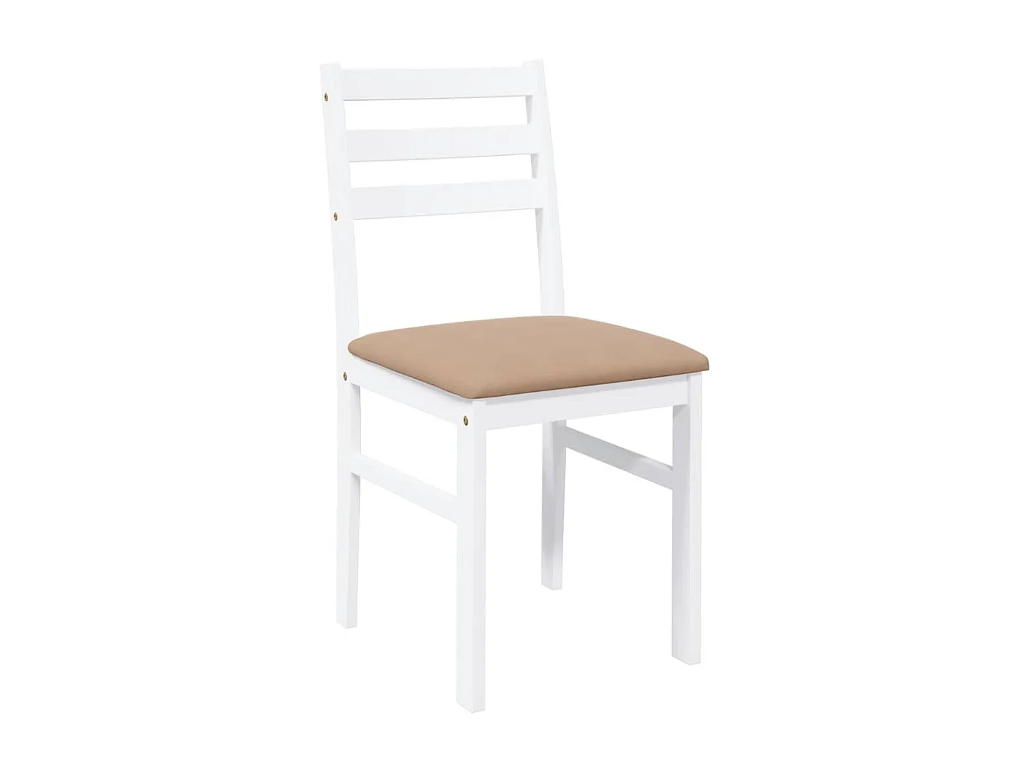 Cojines para sillas de comedor, 2 unidades, madera maciza blanca, caucho