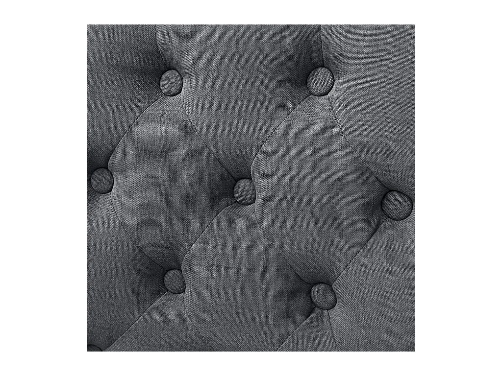 Juego de 2 sillas de comedor de tela gris oscuro